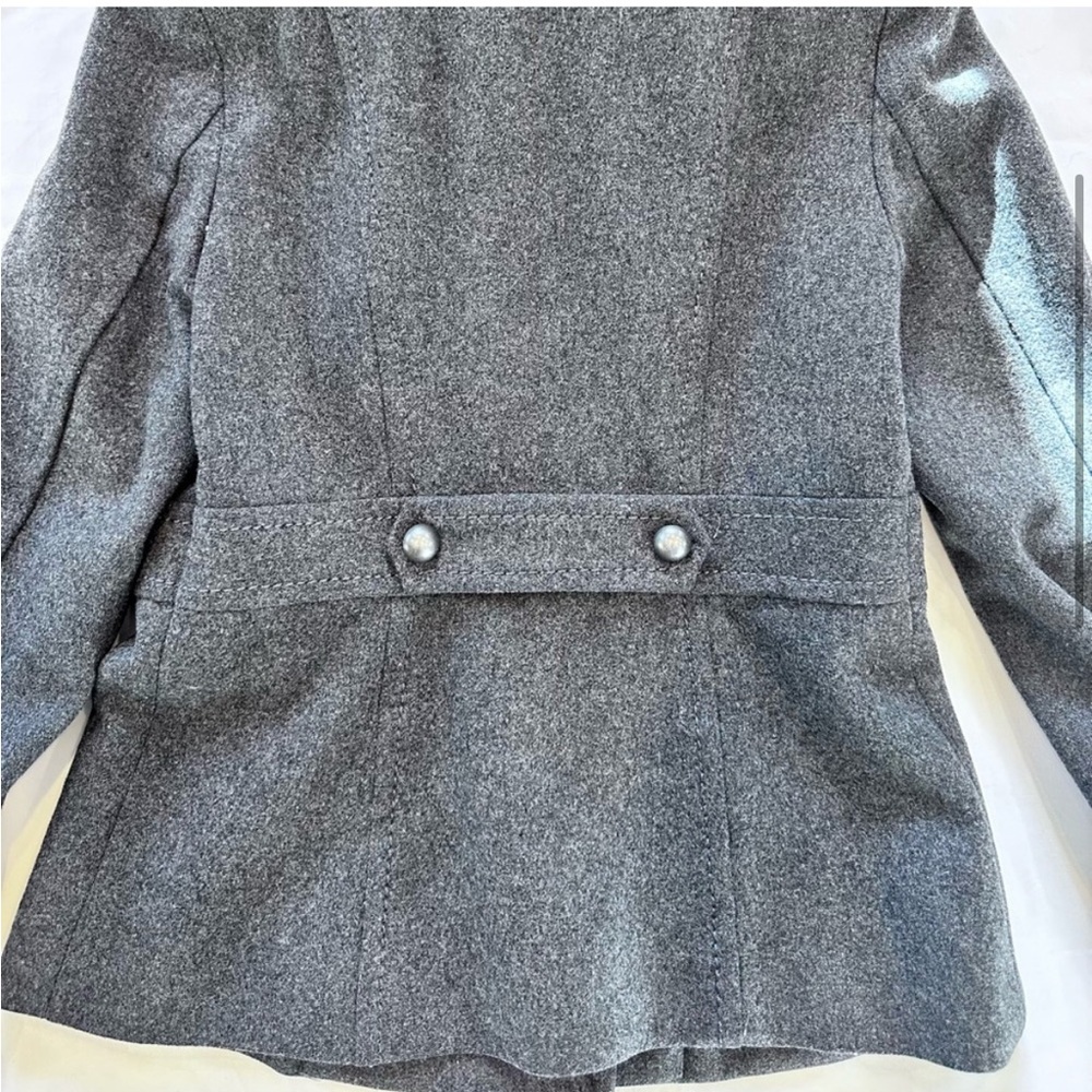 H&M Wool Blend Double-Breasted Peacoat in Heather Gray - Picture 5 of 9